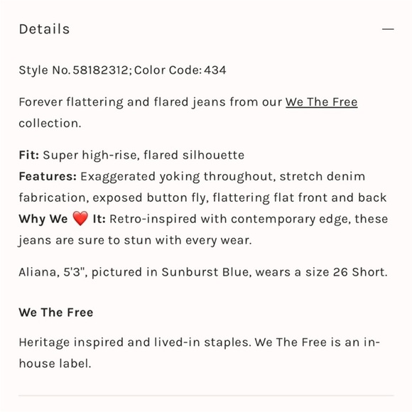 Free People We The Free Jayde Crop Flare Dark Blue Jeans NWT - Picture 4 of 8